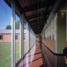 Corridor to Science Classrooms. Photo by Albert Vecerka | ESTO.